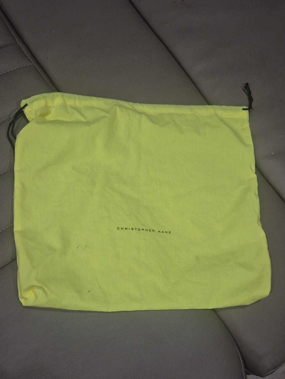Christopher Kane Neon Yellow Drawstring Dust Bag
